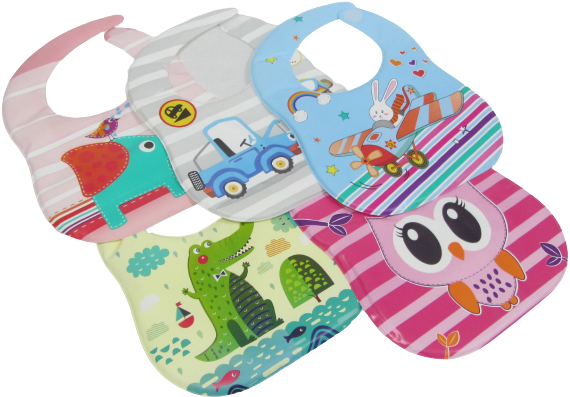 Cartoon Print Bib Set