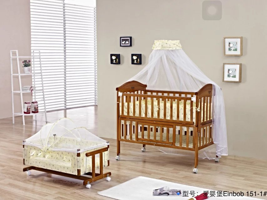 Mahogany Baby Cot Bed/ Baby Crib SD-151-1