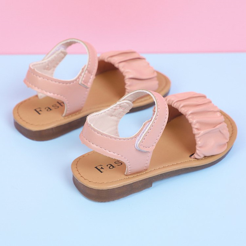 Toddler Solid Ruched Vamp Sandals