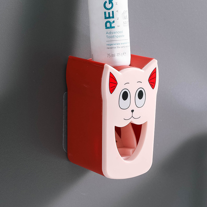 Automatic Toothpaste Squeezer Dispenser Kids Cartoon Wall Mount Toothpaste Dispenser Bathroom Accessories