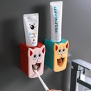 Automatic Toothpaste Squeezer Dispenser Kids Cartoon Wall Mount Toothpaste Dispenser Bathroom Accessories