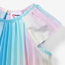 Baby Girl Sweet Pleated Rainbow Dress