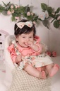 Patpat-(2nb1-19906914)2pcs Baby Girl 95% Cotton Ribbed Long-sleeve Faux-two Floral Print Romper with Headband Set