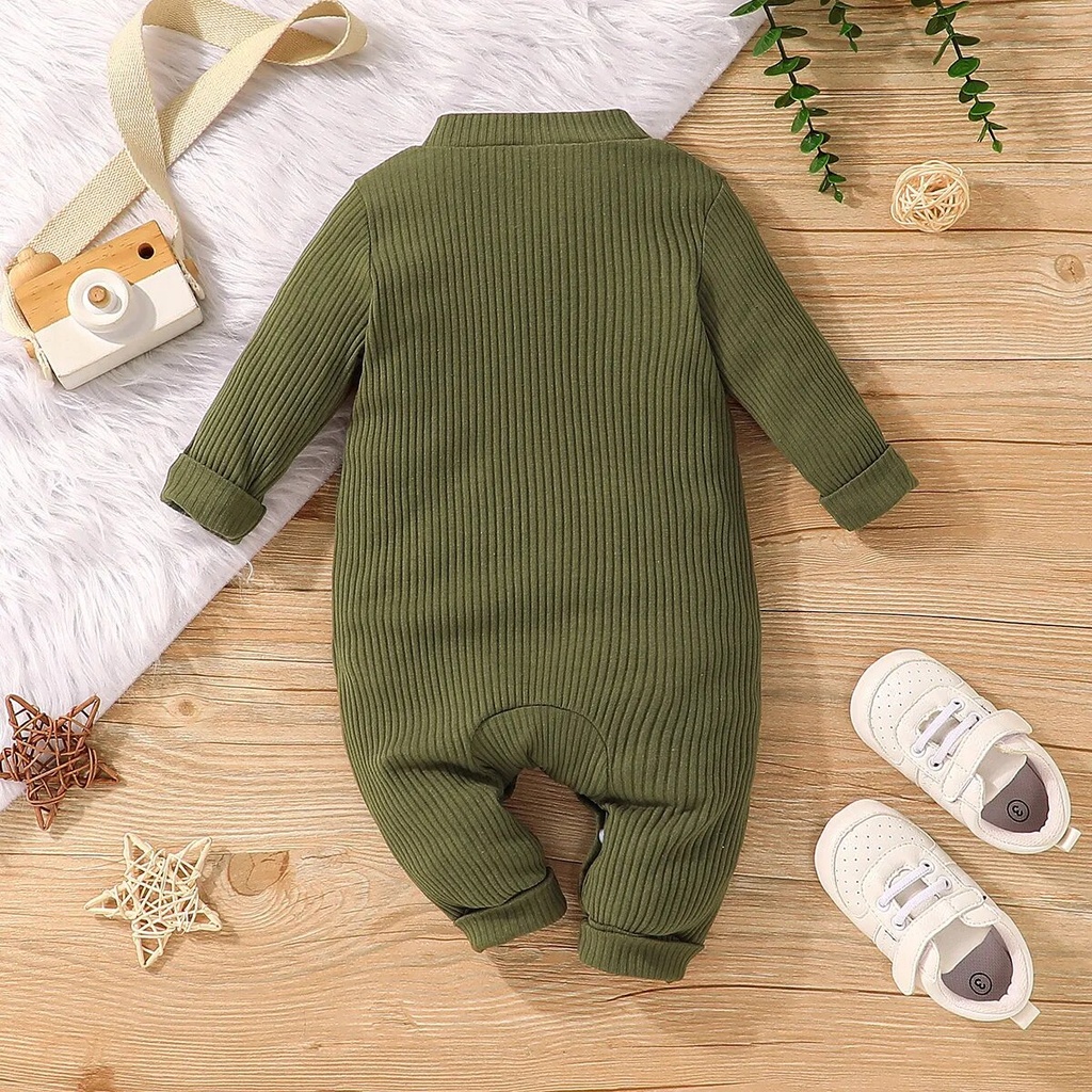 Baby Boy/Girl 95% Cotton Rib Knit Long-sleeve Rainbow Design Jumpsuit