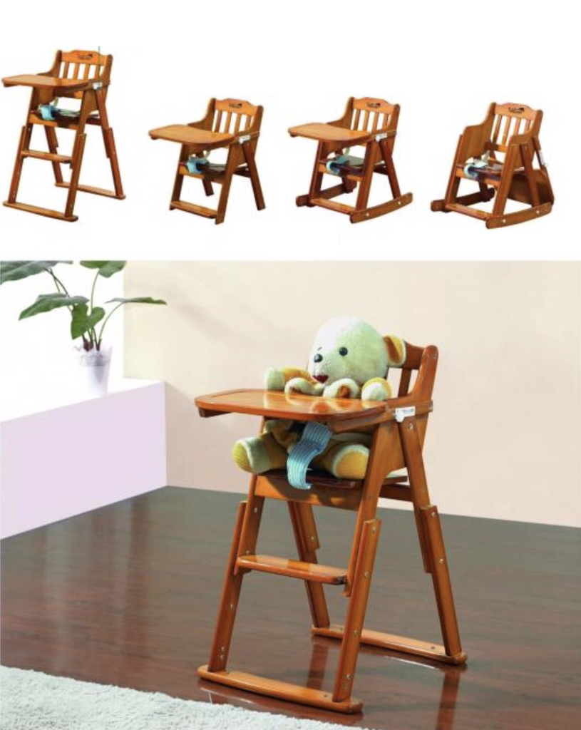 Wooden Baby High Chair