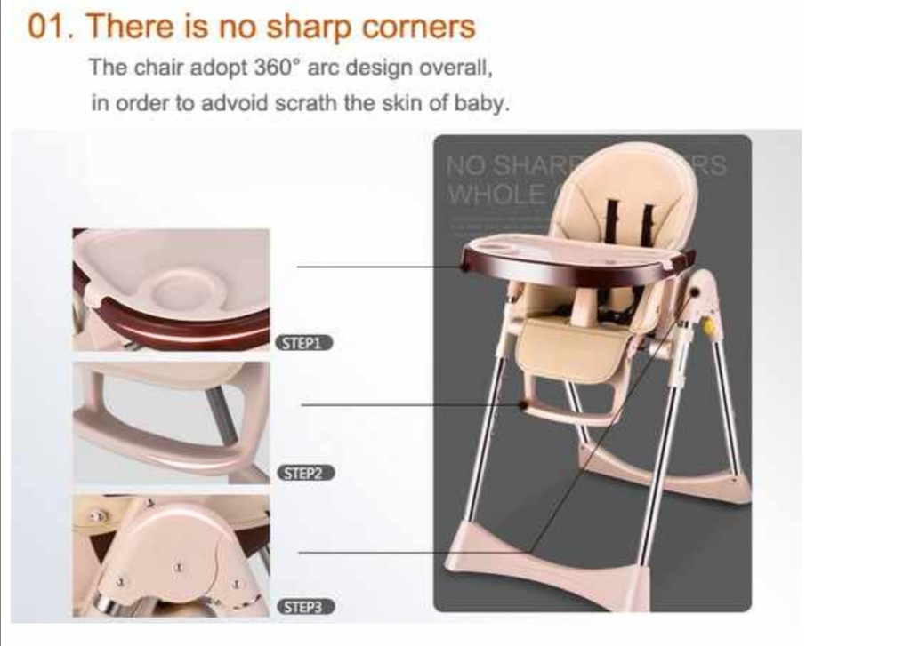 Cream Baby High Chair