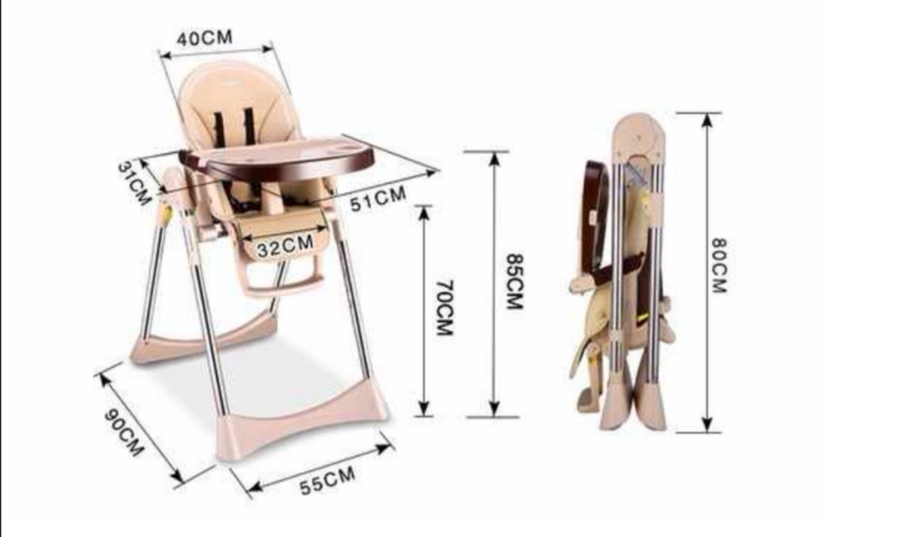 Cream Baby High Chair