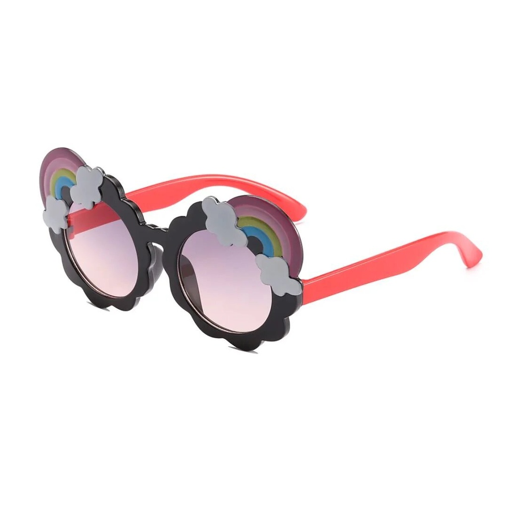 Kids Cartoon Rainbow Glasses Decorative Glasses (With Glasses Case)