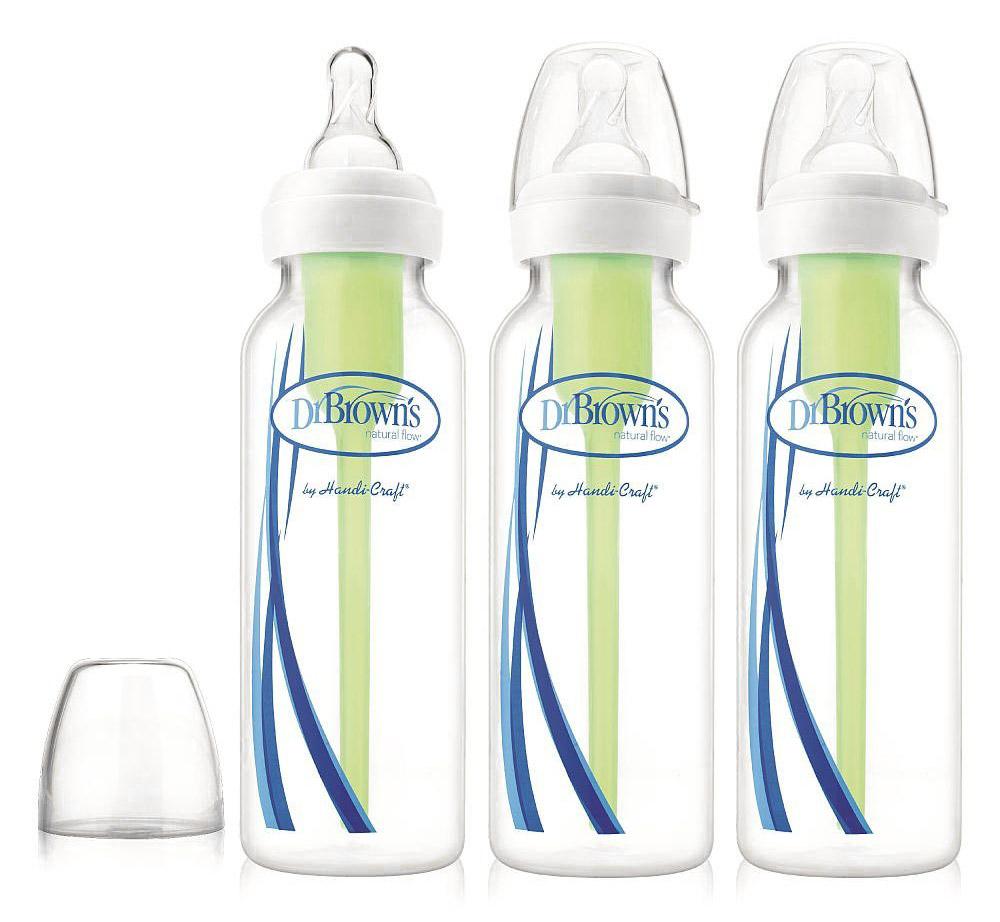 DR BROWN 9 oz/270 ml Options+ Wide-Neck Bottle, PP, 3-Pack