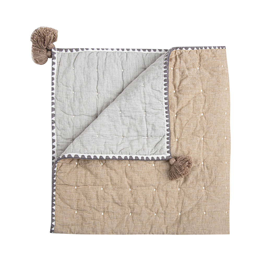 Crane Ezra Copper Quilted Blanket