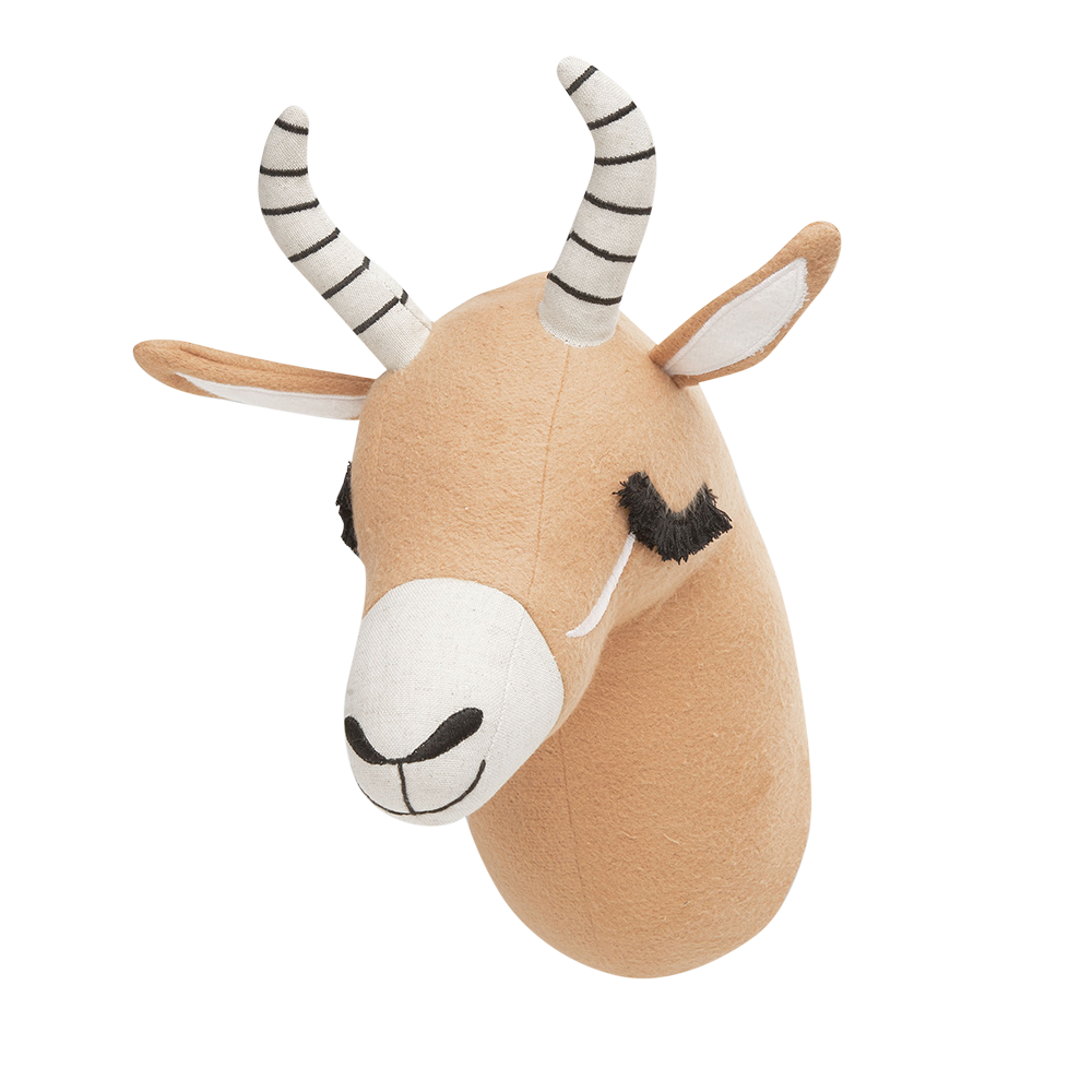 Crane Antelope Plush Head Wall Décor