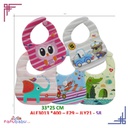 Cartoon Print Bib Set