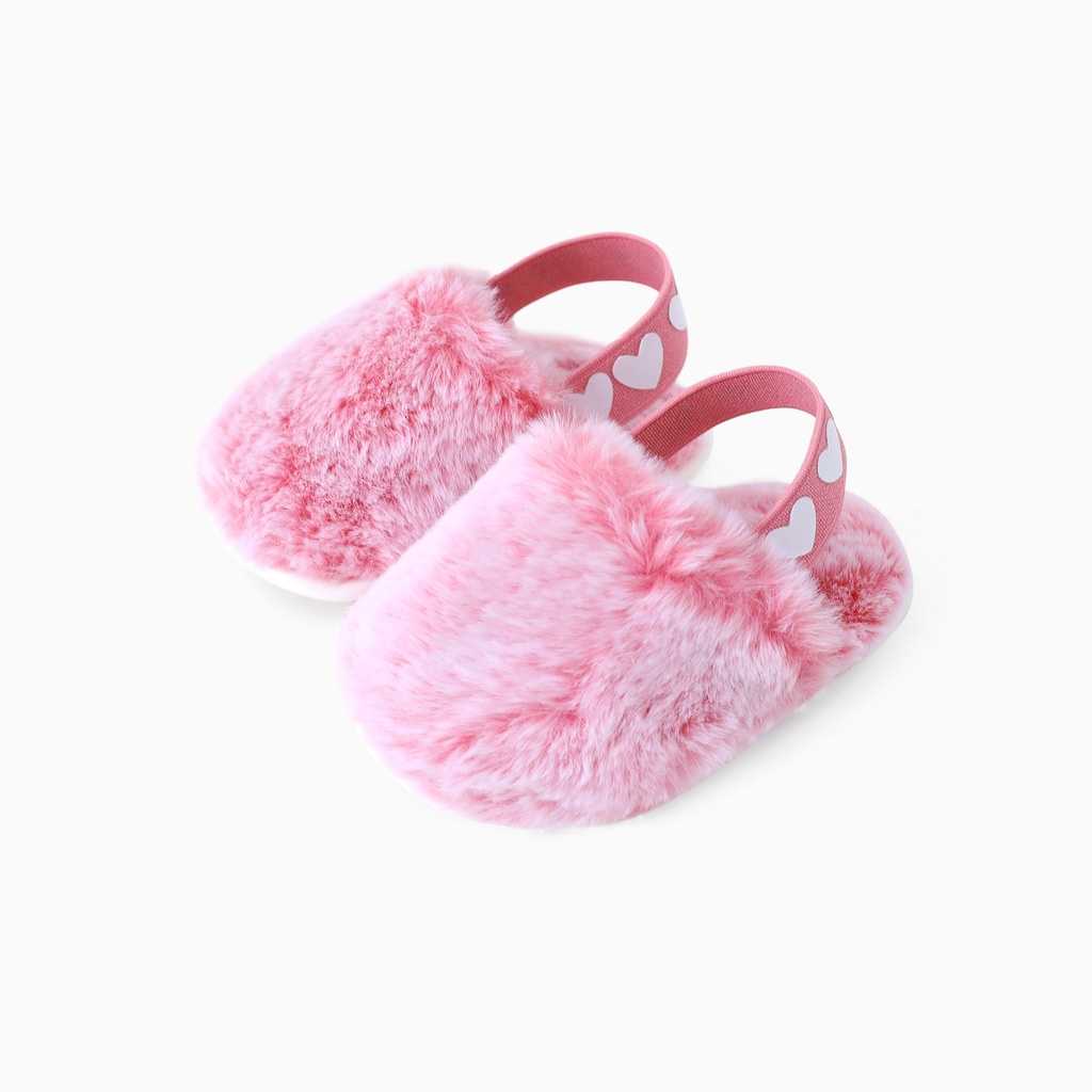 Baby/Toddler Unisex Cute Cozy Fluffy Plush Heart Design Pre-walker Shoes