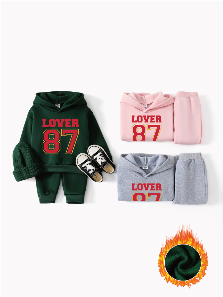 PatPat Kids' 2-Piece Outfit  Fashion vacation printing Warm Toddler/Little Boys and Girls Clothing Set