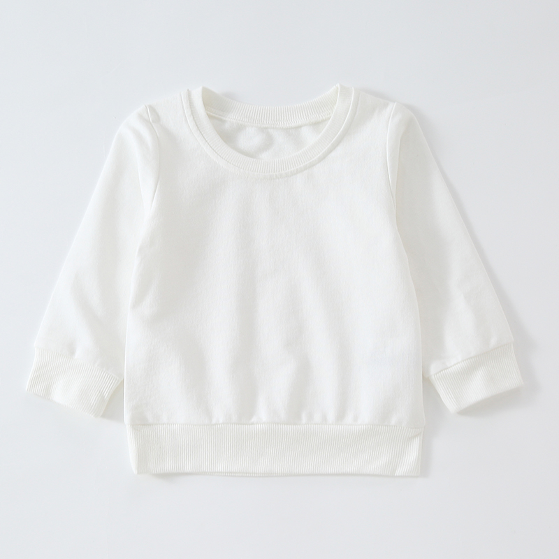 Baby Boy/Girl Solid/Striped Crewneck Long-sleeve Pullover Sweatshirt