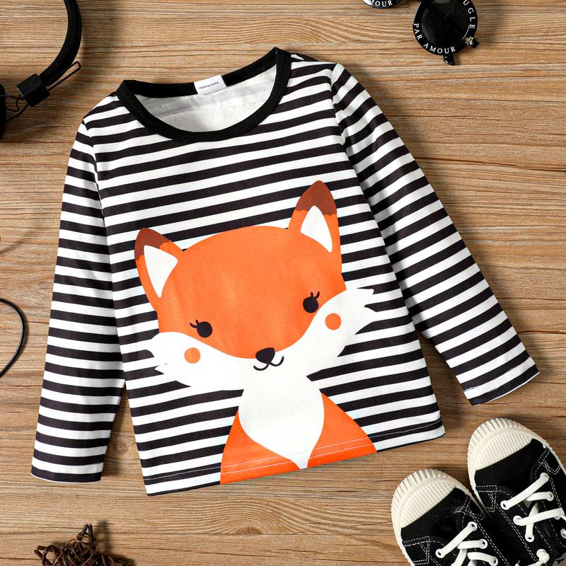 Toddler Boy Fox Print Long-sleeve Tee