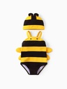 Childlike 3D Honeybee Swimwear Set for Baby Girls