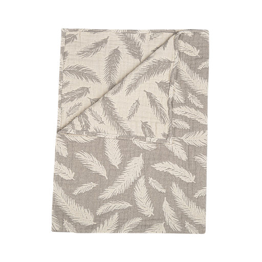 Crane Jacquard Blanket Grey Feather