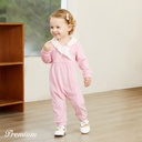 Long Sleeve Ruffle Edge Elegant Letter Jumpsuit for Baby Girls