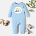 Baby Graphic Light blue Long-sleeve Jumpsuit