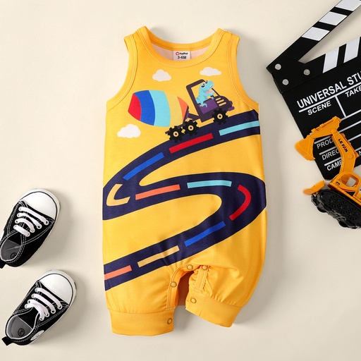[SC12-20650252] Baby Boy Naia™ Vehicle Car Print Tank Romper