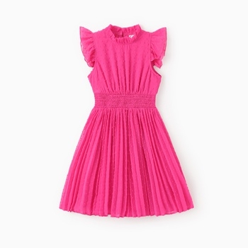 [WCL12-20910093] PATPAT Girls Casual Ruffle Sleeves Dresses A-line Elegant Midi Party Dress