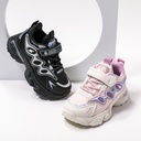 Kids Girl/Boy Solid Color Fiber Mesh Cloth Velcro Sports Shoes