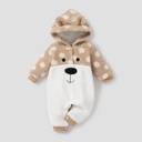 Baby Girl/Boy Animal Print Thick Long Sleeve Jumpsuit