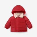 Baby Boy/Baby Girl Fluff Collar Hooded Cotton-Padded Jacket