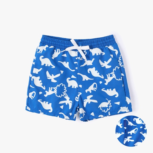 Toddler Boy Water-reactive Dino Print Swim Trunks