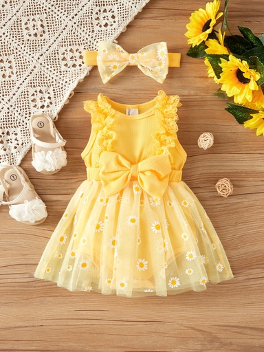 Sweet Baby Girl 2pcs Rompers Sleeveless Polyester Regular