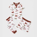 Toddler / Kids Christmas / Halloween Pajamas 3-Piece Bamboo Pajama Set 2-in-1 Look for 4 Seasons (Snug-Fitting)