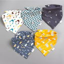 Patpat-5PCS Baby Bibs Double Layer Cute Cotton Infant Saliva Bibs Cute Baby Towel Infant Stuff-(3nb20-19799626)