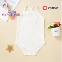 Patpat-(2nb4-20389204)Baby Girl 95% Cotton Ribbed Sleeveless Spaghetti Strap Romper