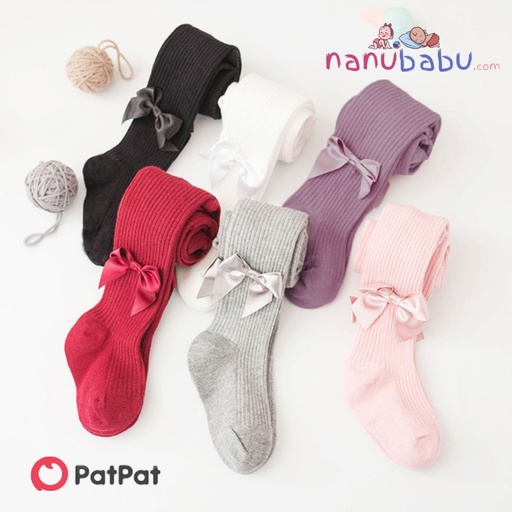 Patpat-Baby / Toddler / Kid Bowknot Solid Tights-3nb20-19629509