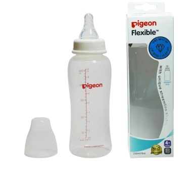 Pigeon Flexible Premium Crystal Clear PP 250ml/8oz (AC)