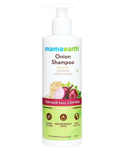 MamaEarth Onion Shampoo With Plant Keratin For Hair Fall Control 400ML