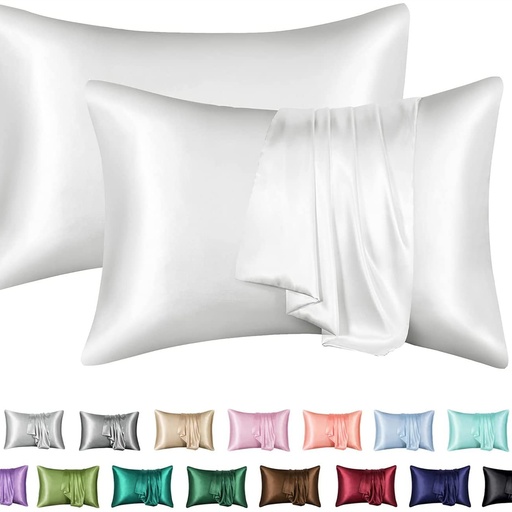 [WC7L-20519181] Satin Pillowcase Artificial Silk Satin Pillow Case with Envelope Closure