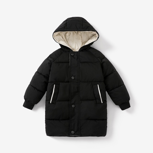 [WC7L-20460996] Toddler/Kid Boy/Girl Hooded Button Design Cotton-Padded Coat