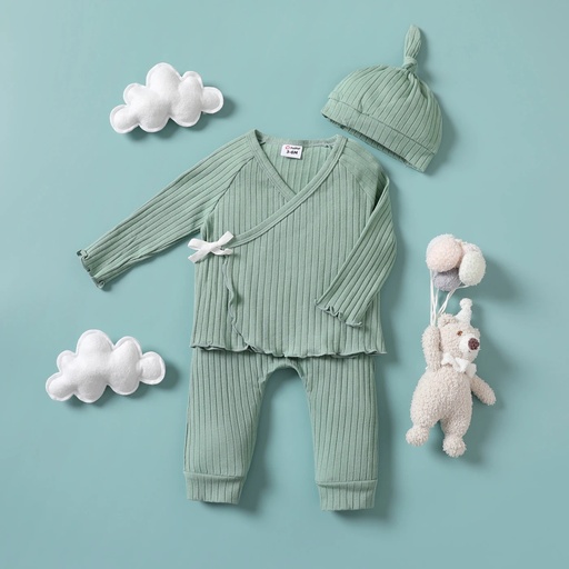 [SC8L2-20709162] 2pcs Baby Girl/Boy Casual Solid Color Set 