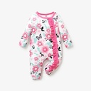 Baby Girl Sweet Butterfly Pattern Ruffle Design Jumpsuit