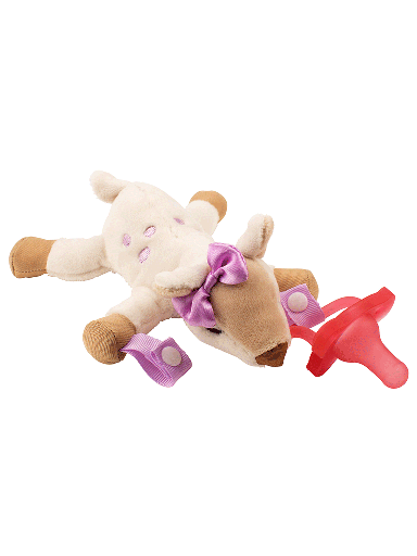 DR BROWN Deer Lovey with Pink One-Piece Pacifier