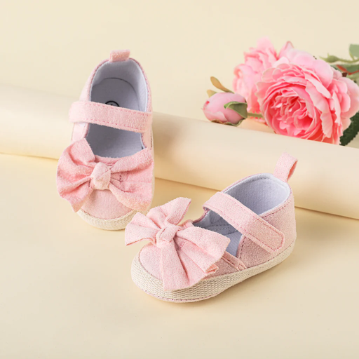 [SC8L4-20611808] Baby / Toddler Bow Decor Solid Prewalker Shoes