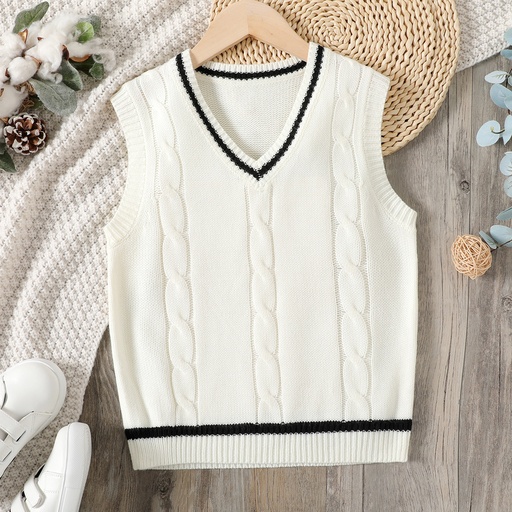 [SC8L4-20673738] Kid Boy Cable Knit Tank Top 