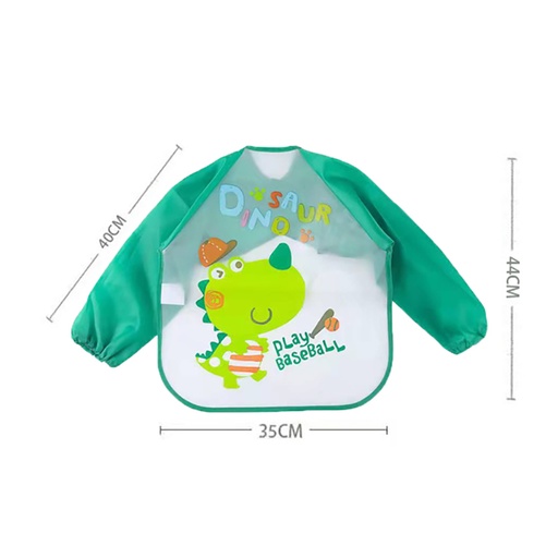 [SC8L4-20483501] Cartoon Pattern Baby Toddler Waterproof Long-sleeve Smock Water Repellent Oil Repellent Stain Repellent