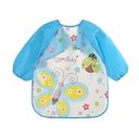 Baby Smock Waterproof Bib Cartoon Giraffe Butterfly Pattern Toddler Eating Clothes Bib Art Smocks 1-3 years old