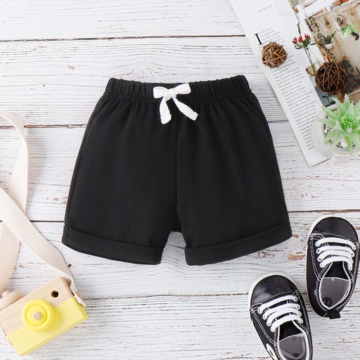 [SC8L4-20570723] Baby Boy/Girl Solid Elasticized Waist Shorts