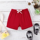 Baby Boy/Girl Solid Elasticized Waist Shorts