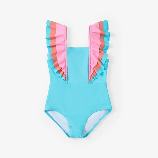 [SC8L4-20799111] Kid Girl Ruffled One-Piece Swimsuit